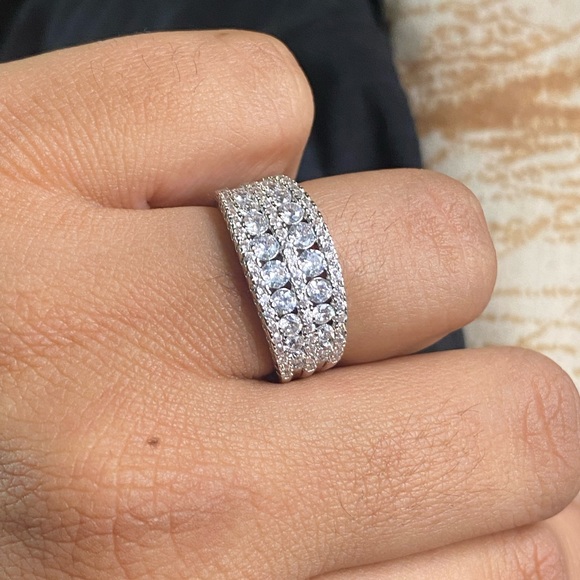 S925 unique eternity wedding band ring - Picture 4 of 15